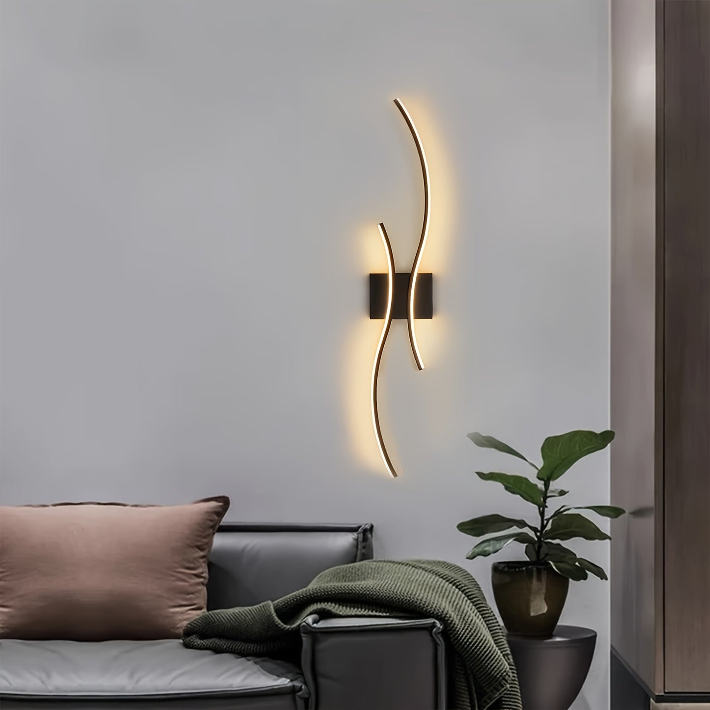 1pc, 3 Brightness Adjustable Wall Lamp, Modern LED Wall Lamp, Perfect for Dining Rooms, Cafes, Hotels, Party Rooms, Living Rooms, Offices, Malls, Etc., Metal Semi-Embedded Lamp - Perfect for Corridors, Stairs And Corridors, LED Wall Ambient Light