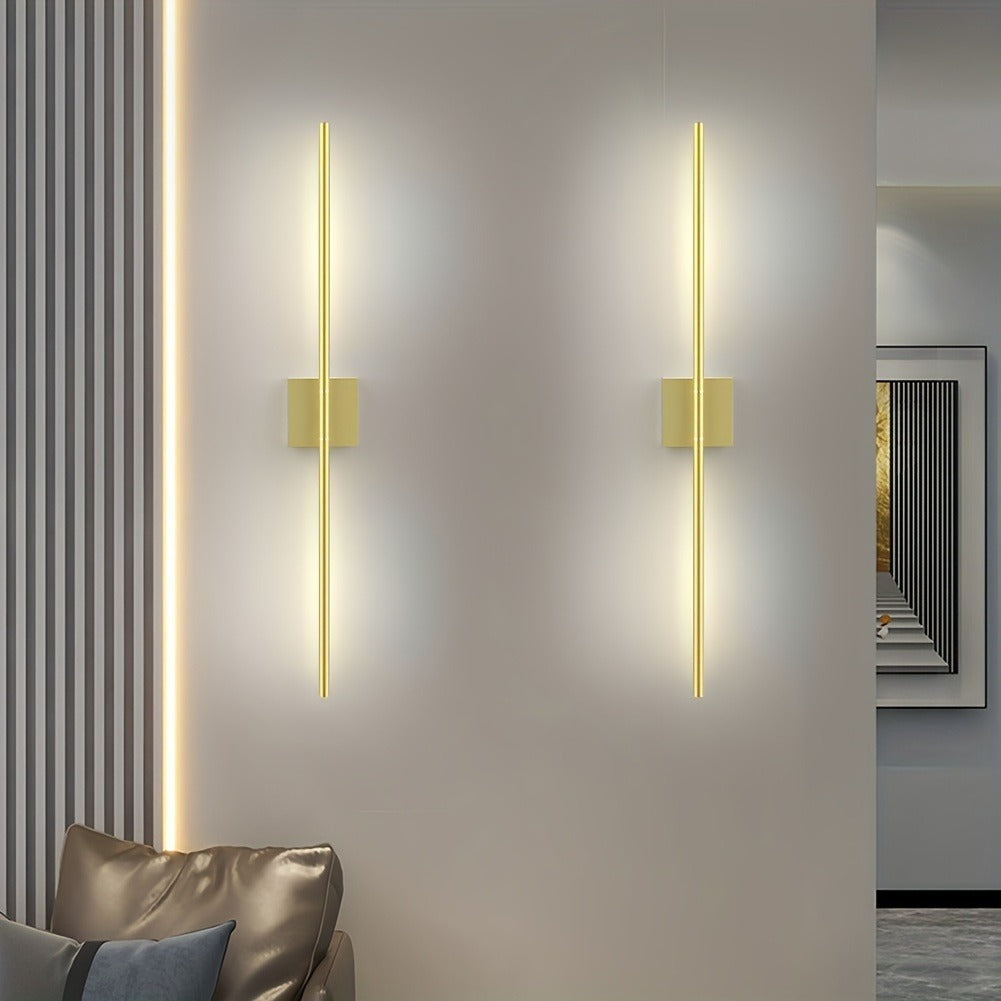 2 Battery Operated Wall Sconces, Dimmable Wall Sconces with Remote Control, Set Of Two 3000K-6000K LED Black Wireless Wall Sconces for Living Room, Hallway, Bedroom, 28-Inch