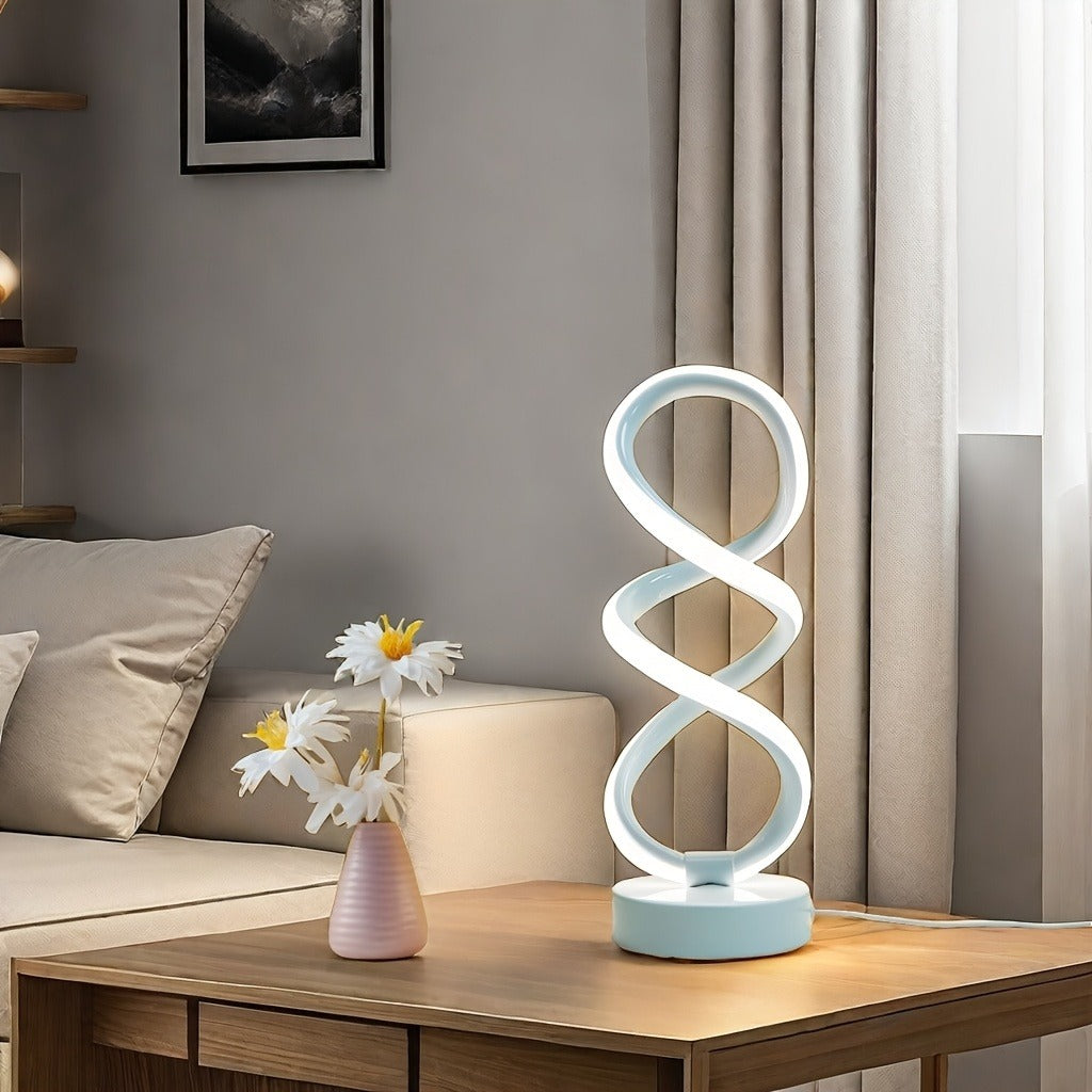 1pc/2pcs Modern Metal Alloy Adjustable Brightness Night Light, USB Powered Table Lamp with Push Button Control, Fantasy Theme for Bedroom, Living Room, Study - No Battery Needed