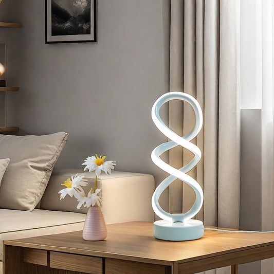 1pc/2pcs Modern Metal Alloy Adjustable Brightness Night Light, USB Powered Table Lamp with Push Button Control, Fantasy Theme for Bedroom, Living Room, Study - No Battery Needed