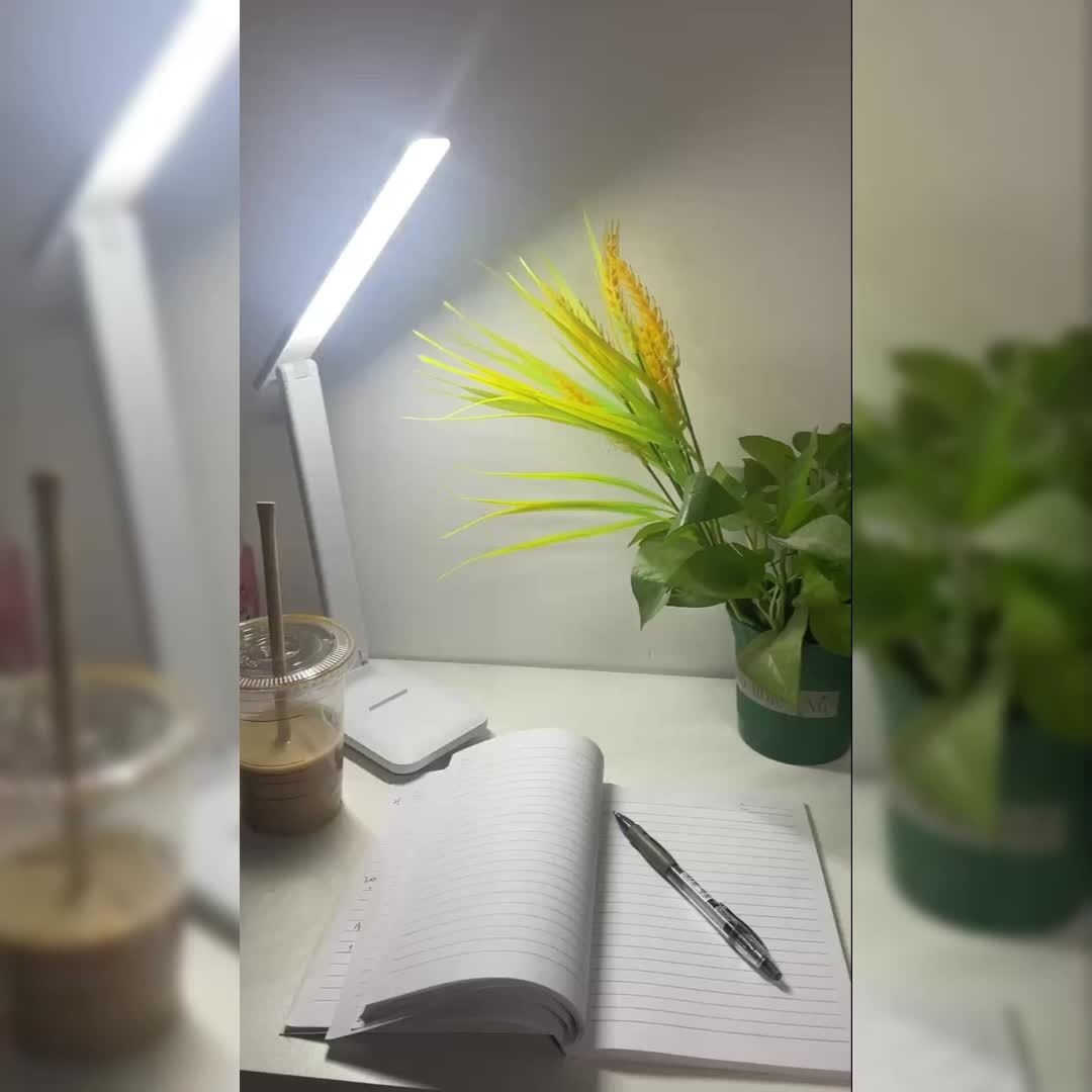 Dimmable Desk Lamps 3-level Touch Dimming Eye Protection LED Table Lamp Night Light USB Plug in Lamps for Study