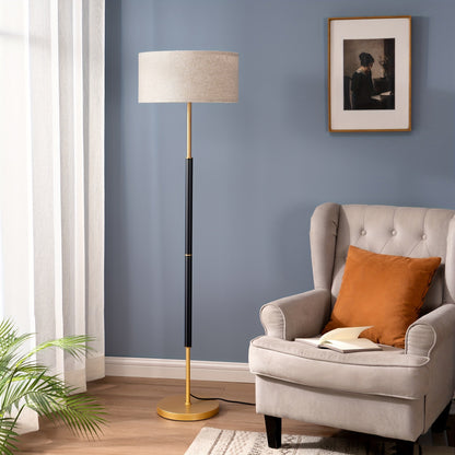 EDISHINE 63" Modern Floor Lamp - Heavy-Duty Metal Construction, Adjustable Standing Light with Foot Switch, Mid-Century Modern Design for Living Room, Bedroom