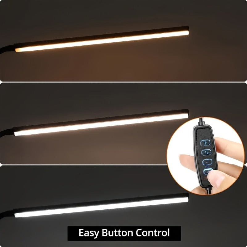 LED living room floor lamp, 3 colors and brightness can be adjusted arbitrarily, with remote control switch and button, tripod support standing lamp, living room dining room bedroom atmosphere light, adjustable reading floor lamp