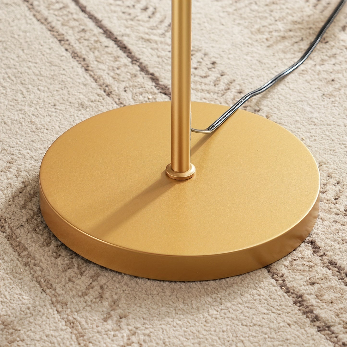 EDISHINE 63" Modern Floor Lamp - Heavy-Duty Metal Construction, Adjustable Standing Light with Foot Switch, Mid-Century Modern Design for Living Room, Bedroom