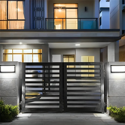 2pcs Solar Motion Sensor Wall Light Outdoor, 3 Lighting Modes Solar Lamp, Super Bright 60LED Solar Garden Light,, Cold White Light, For Courtyard, Porch, Terrace, Fence, Garage Lighting