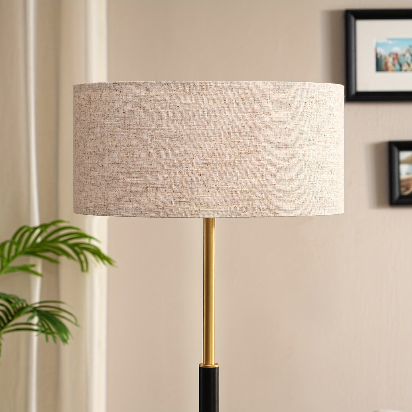 EDISHINE 63" Modern Floor Lamp - Heavy-Duty Metal Construction, Adjustable Standing Light with Foot Switch, Mid-Century Modern Design for Living Room, Bedroom