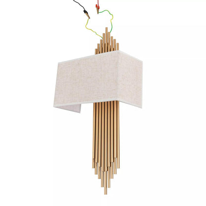 Modern Luxury Decor LED Metal & Fabric Wall Light Sconce for Bedroom or Hallway, Ambient Lighting Solution, Adjustable Lighting