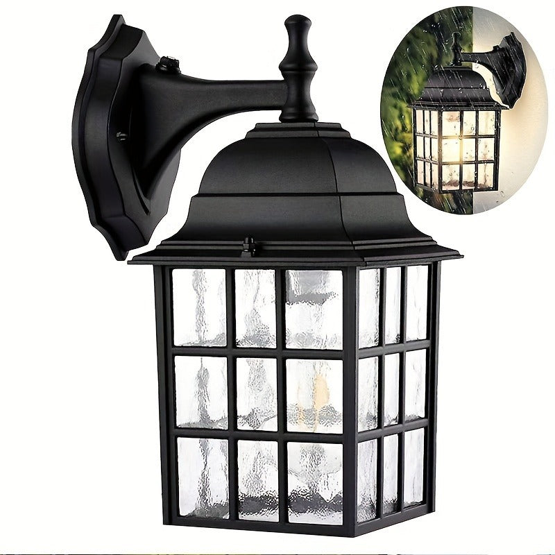 Set of 2 Dusk to Dawn Outdoor Wall Lights, Sensor Outdoor Wall-Mounted Fixtures, Porch Lights, Black Wall Lamps, Wall Lights, Garage Exterior Lighting, Front Door Lights.